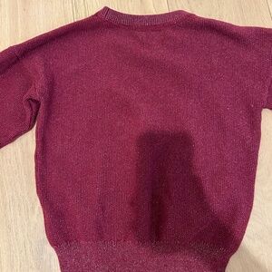 gap kids holiday sparkly sweater size medium girls pink/red